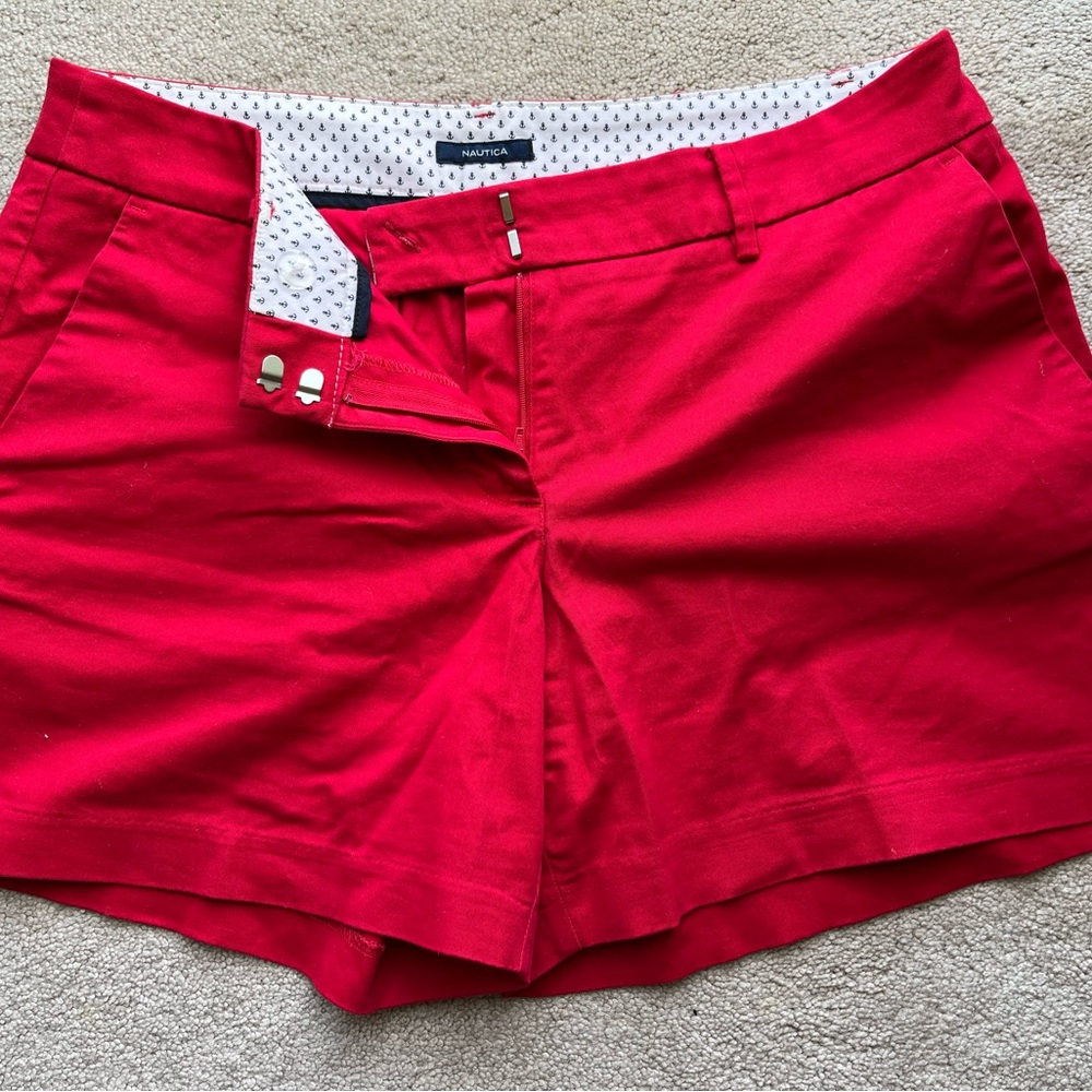 womens Red Nautica shorts 8